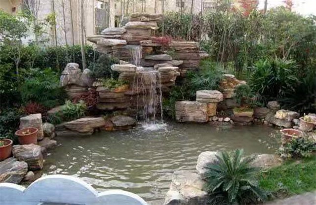 澄迈庭院假山鱼池设计
